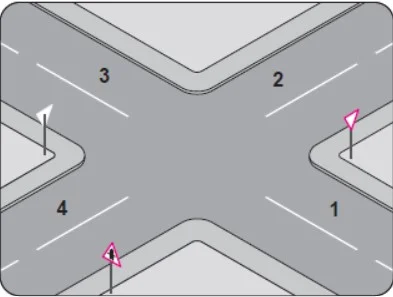 Şekle göre hangi numaralı yollar tali yoldur? — soru görseli